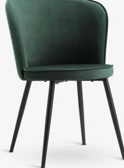 RISSKOVChaise RISSKOV velours vert foncé/noir