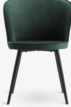 RISSKOVChaise RISSKOV velours vert foncé/noir