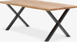 ROSLEVTable ROSLEV 95x200 chêne naturel/noir