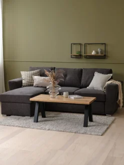 SANDBYTable basse SANDBY 60x110 chêne naturel/noir