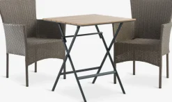 SANDVIKA + AIDTSANDVIKA L65 table + 2 AIDT chaises naturel