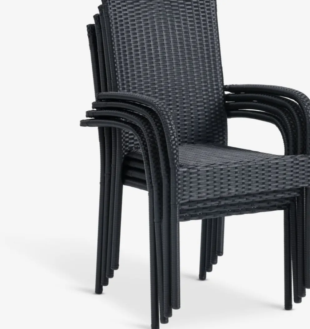 SANDVIKA + GUDHJEMSANDVIKA L65 table + 2 GUDHJEM chaises noir