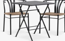 SANDVIKA + TAGMARKSANDVIKA L65 table + 2 TAGMARK chaises noir