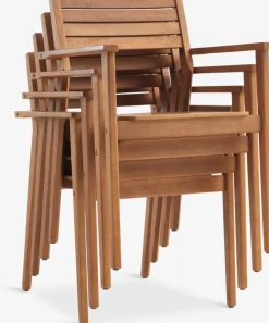 SIRDAL + HAMRASIRDAL L211 table + 4 HAMRA chaises eucalyptus