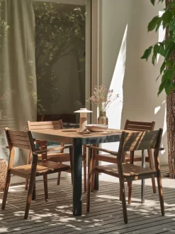 SIRDALTable de jardin SIRDAL l91xL91 eucalyptus