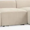 SKEJBYCanapé modulable SKEJBY 3personnes méridienne tissu beige