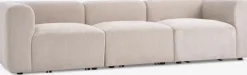 SKEJBYCanapé modulable SKEJBY 3 personnes tissu beige