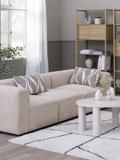 SKEJBYCanapé modulable SKEJBY 3 personnes tissu beige