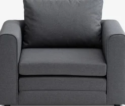SKILLEBEKKFauteuil convertible SKILLEBEKK tissu gris foncé