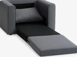 SKILLEBEKKFauteuil convertible SKILLEBEKK tissu gris foncé