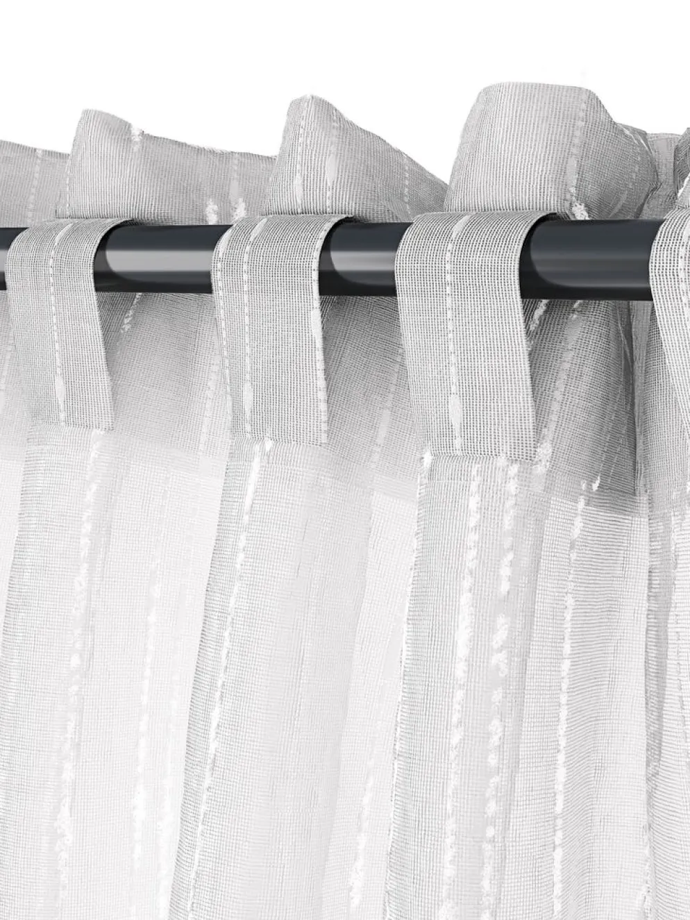 SKORPARideau SKORPA 1x140x300 rayure blanc