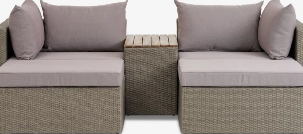 SOLNAEnsemble lounge modulable SOLNA 4 personnes naturel
