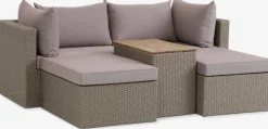 SOLNAEnsemble lounge modulable SOLNA 4 personnes naturel