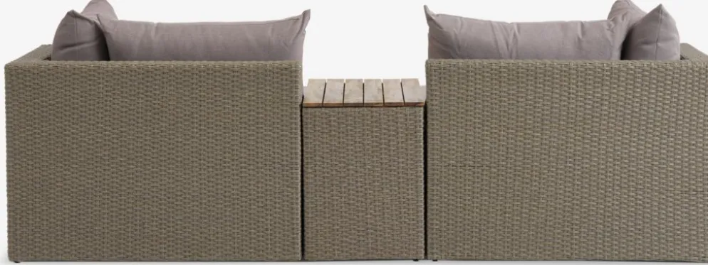 SOLNAEnsemble lounge modulable SOLNA 4 personnes naturel