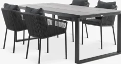 SONNERUP + GILJASONNERUP L215 table + 4 GILJA chaises gris