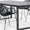SONNERUP + ILDERHUSESONNERUP L215 table gis + 4 ILDERHUSE chaises noir