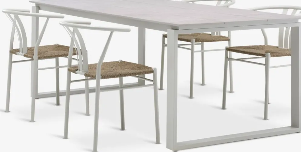 SONNERUP + TAGMARKSONNERUP L215 table + 4 TAGMARK chaises beige