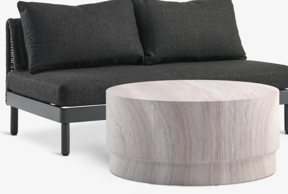 STORLIEN + VOSSEnsemble lounge STORLIEN travertin + VOSS 2 personnes noir