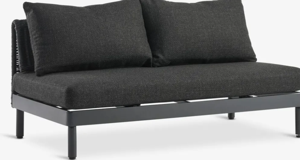 STORLIEN + VOSSEnsemble lounge STORLIEN travertin + VOSS 2 personnes noir