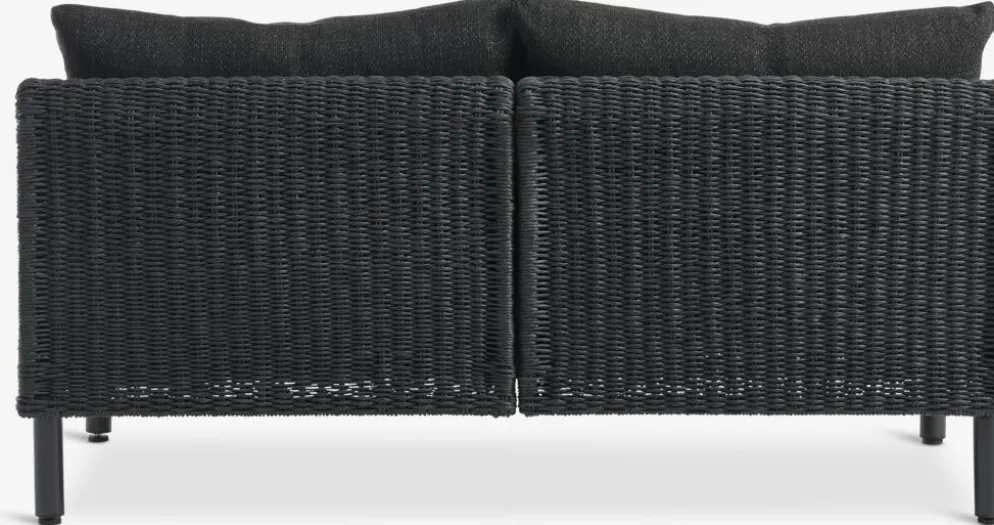 STORLIEN + VOSSEnsemble lounge STORLIEN travertin + VOSS 2 personnes noir