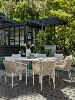 SURNADAL + GILJASURNADAL Ø150 table + 4 GILJA chaises beige