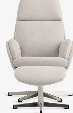 TANKEDALFauteuil inclinable a/repose-pieds TANKEDAL beige/chrome