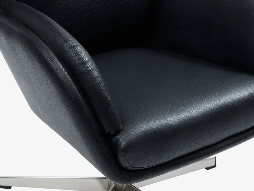TANKEDALFauteuil inclinable a/repose-pieds TANKEDAL noir