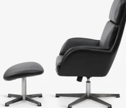 TANKEDALFauteuil inclinable a/repose-pieds TANKEDAL noir