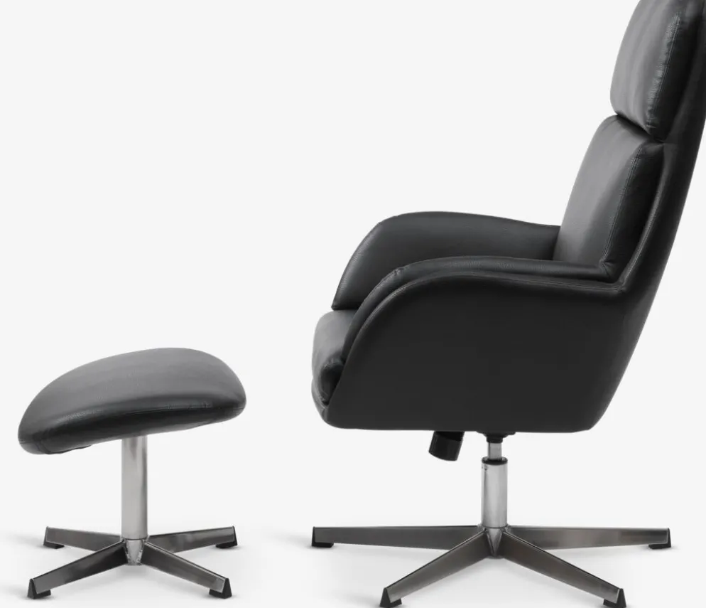 TANKEDALFauteuil inclinable a/repose-pieds TANKEDAL noir