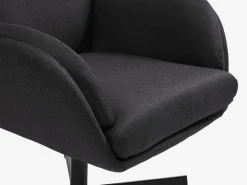 TANKEDALFauteuil inclinable a/repose-pieds TANKEDAL tissu gris foncé