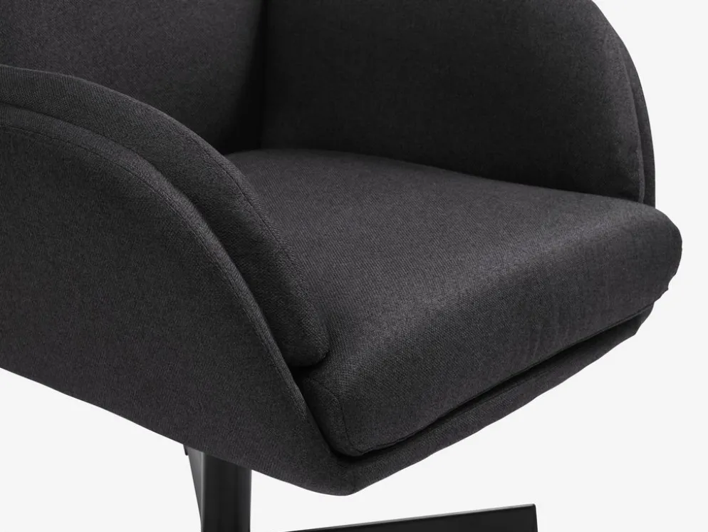 TANKEDALFauteuil inclinable a/repose-pieds TANKEDAL tissu gris foncé