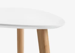 TAPSBout de canapé TAPS 40x40 blanc/bambou