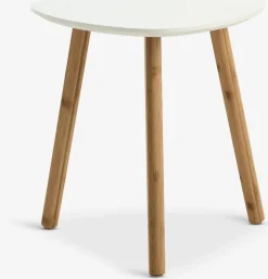 TAPSBout de canapé TAPS 40x40 blanc/bambou