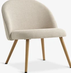 THORUPFauteuil THORUP tissu beige/coloris chêne