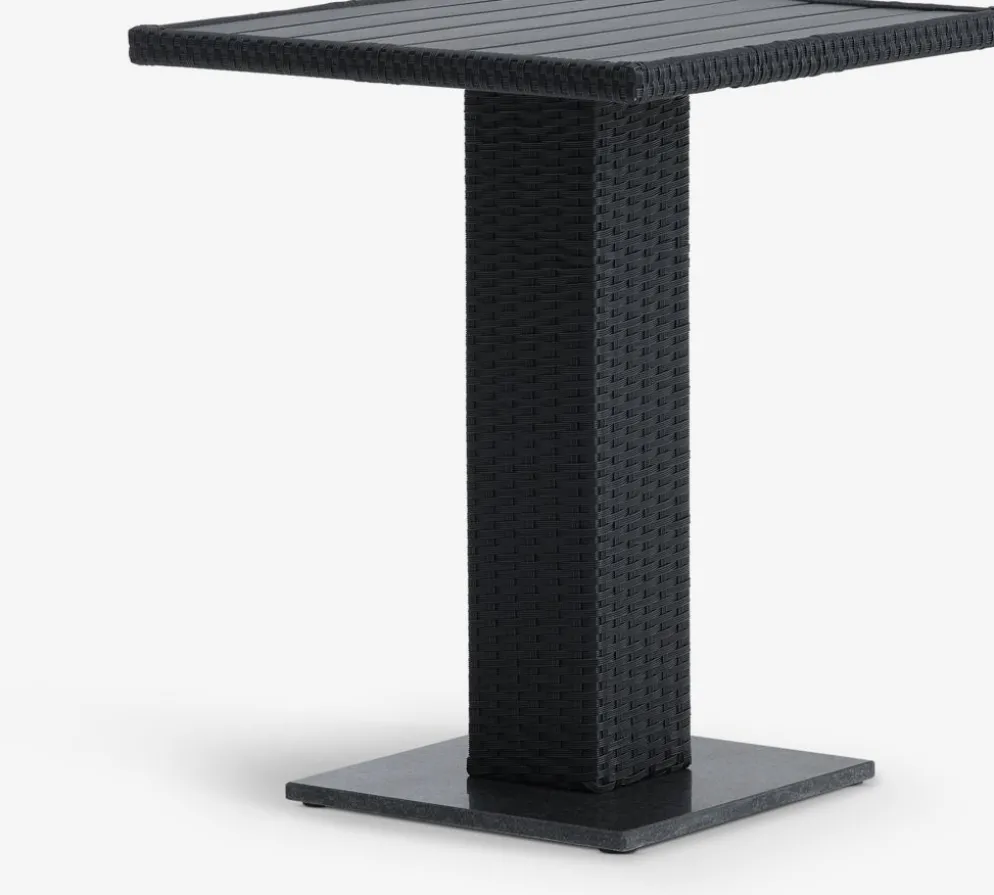 THY + GLOMFJORDTHY L60 table + 2 GLOMFJORD chaises noir