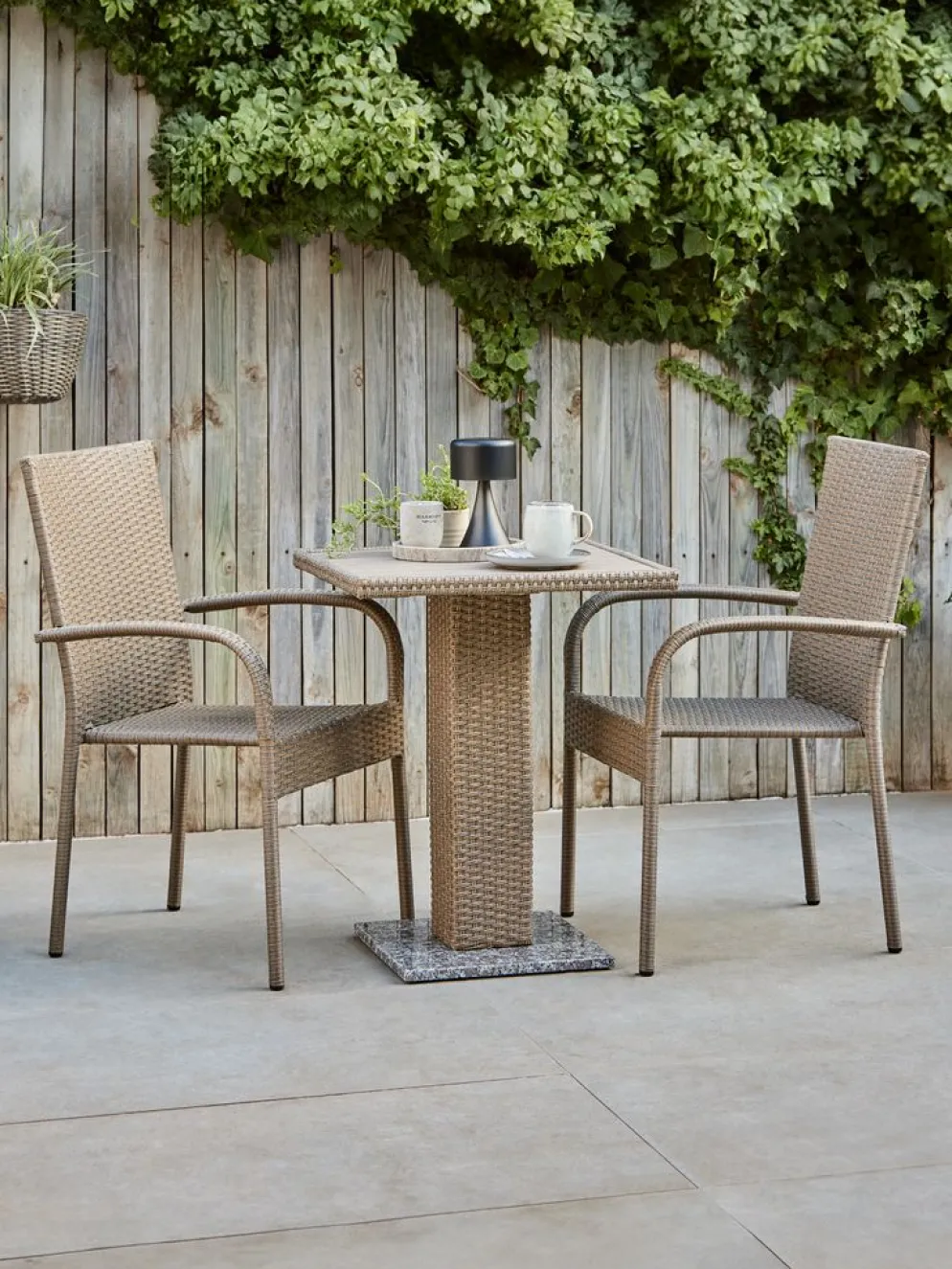 THY + GUDHJEMTHY L60 table + 2 GUDHJEM chaises naturel