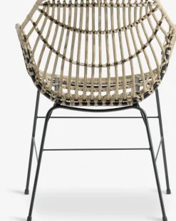 THY + ILDERHUSETHY L60 table noir + 2 ILDERHUSE chaises naturel