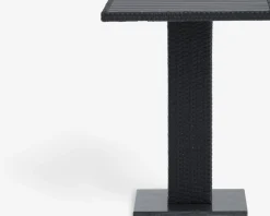THY + ILDERHUSETHY L60 table noir + 2 ILDERHUSE chaises naturel