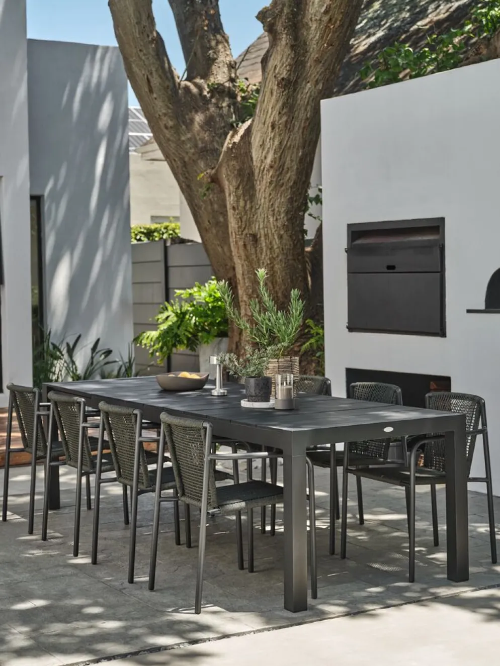 TYDALTable de jardin TYDAL l95xl208/272 noir