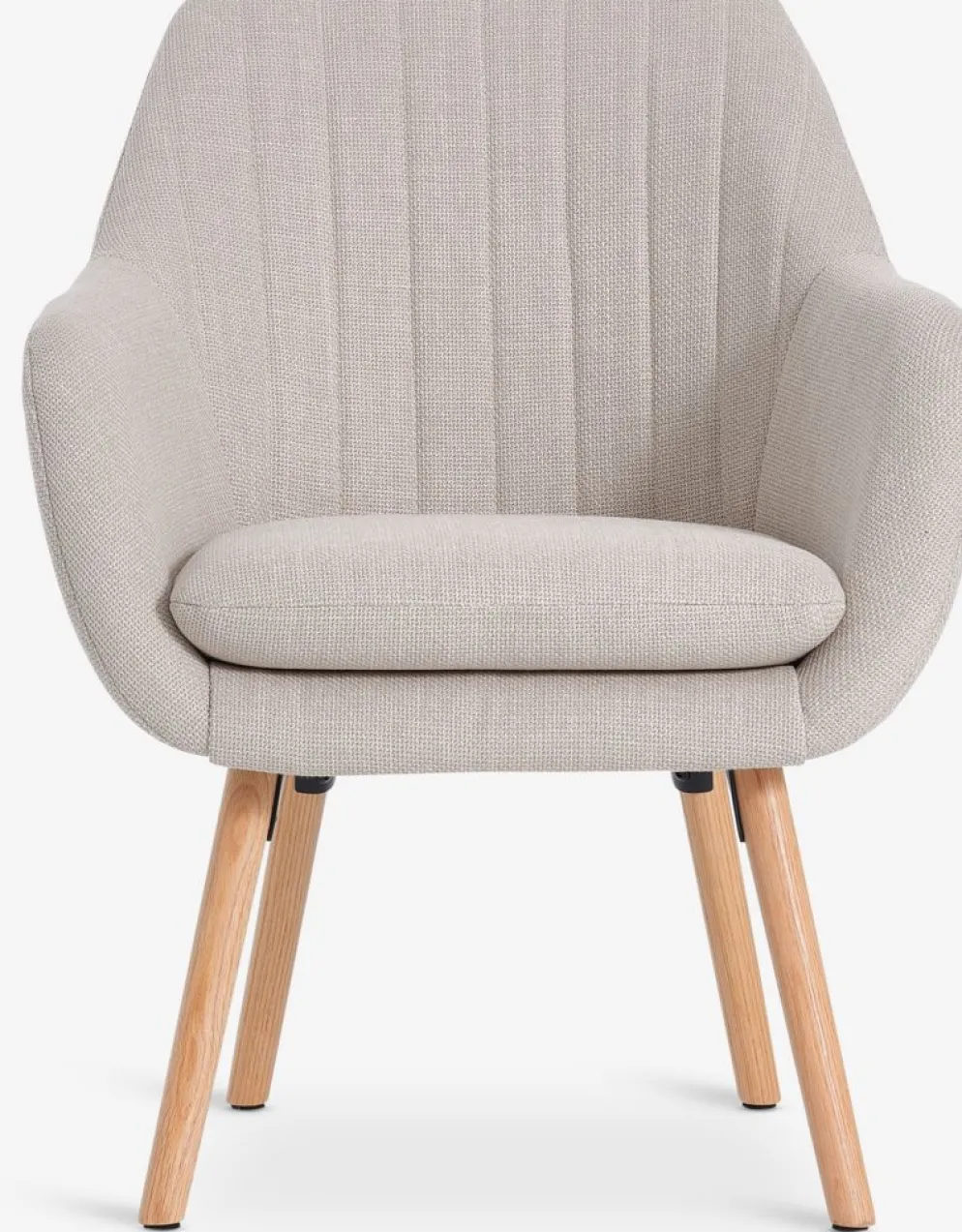 UDSBJERGFauteuil UDSBJERG tissu beige/chêne