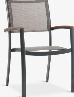 ULBJERG + SIRDALULBJERG L214/297 table eucalyptus + 4 SIRDAL chaises gris