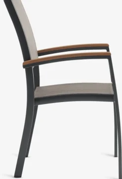 ULBJERG + SIRDALULBJERG L214/297 table eucalyptus + 4 SIRDAL chaises gris