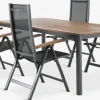 ULBJERG + SIRDALULBJERG L214/297 table eucalyptus + 4 SIRDAL chaises gris