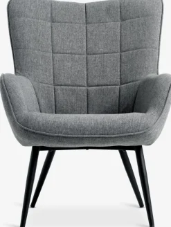ULDUMFauteuil ULDUM tissu gris/noir