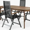 UVDAL + SIRDALUVDAL L223 table bois dur + 4 SIRDAL chaises gris