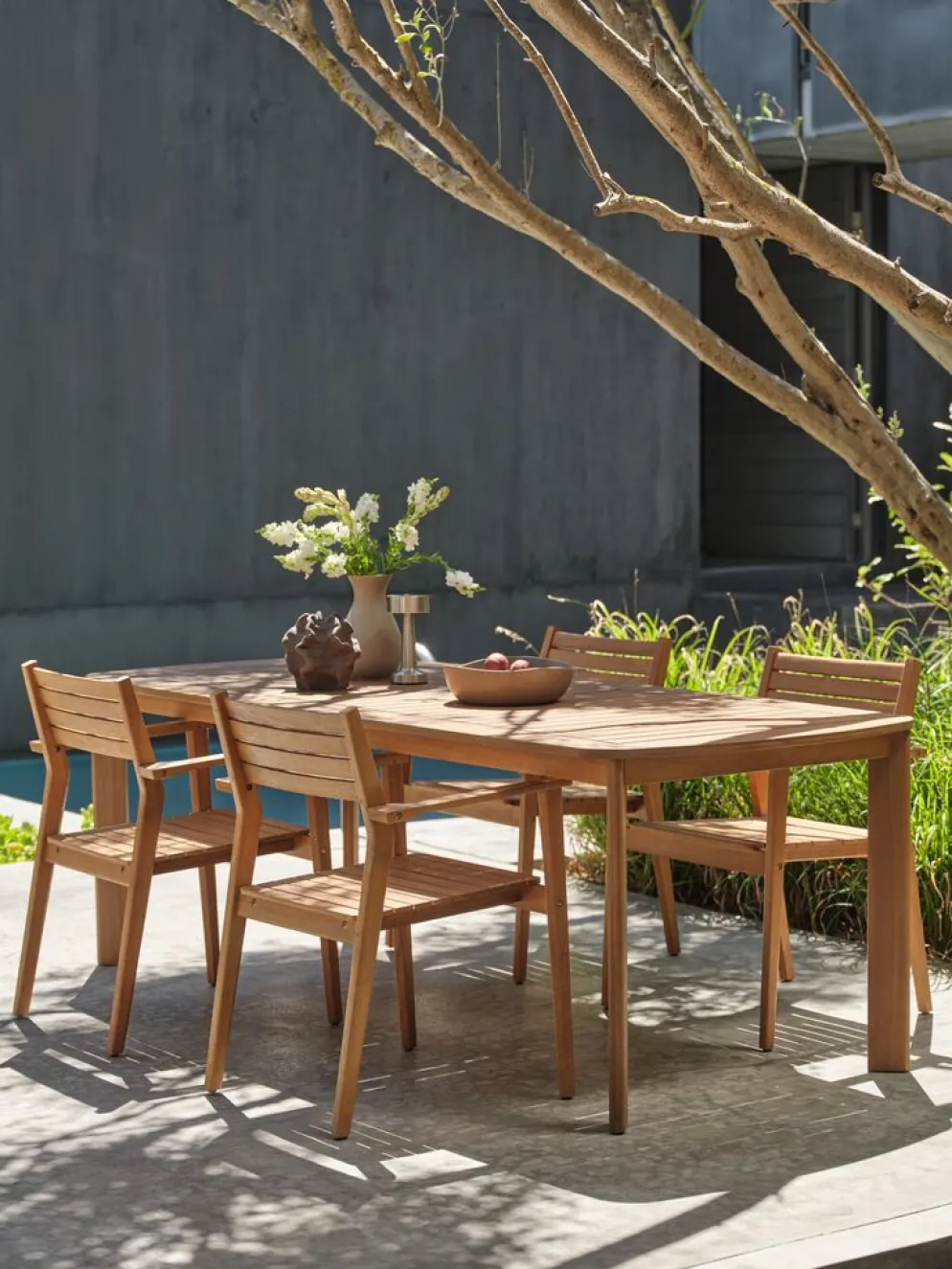 UVDALTable de jardin UVDAL l95xL223 eucalyptus