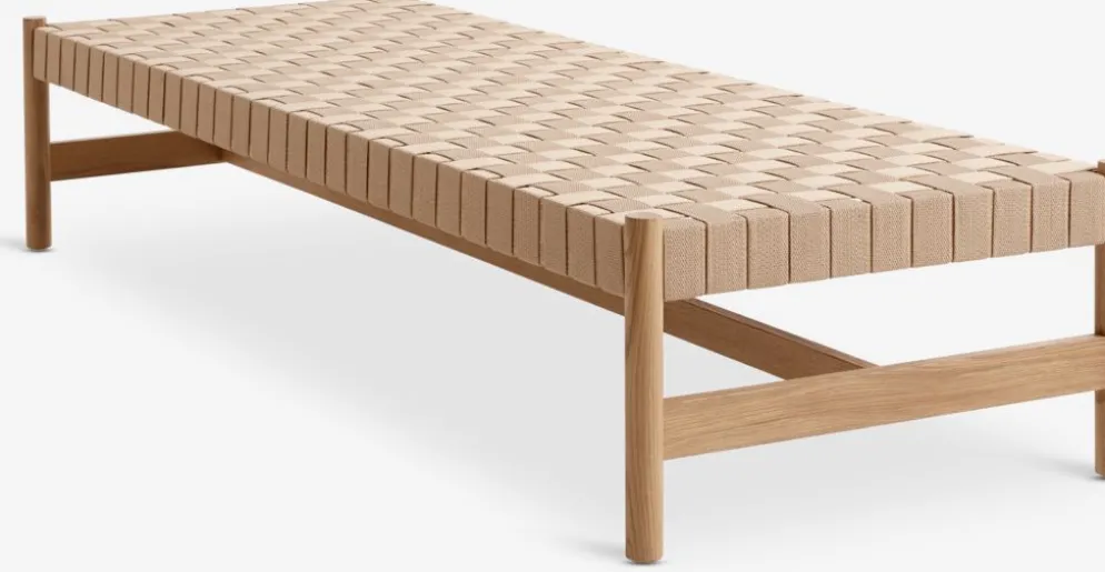 VADEHAVETBanquette VADEHAVET 189x67 tissu naturel/chêne naturel