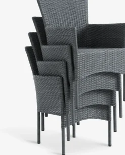 VAMDRUP + AIDTVAMDRUP Ø120 table + 4 AIDT chaises gris