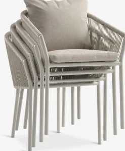 VAMDRUP + GILJAVAMDRUP Ø120 table + 4 GILJA chaises beige