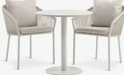 VAMDRUP + GILJAVAMDRUP Ø70 table + 2 GILJA chaises beige